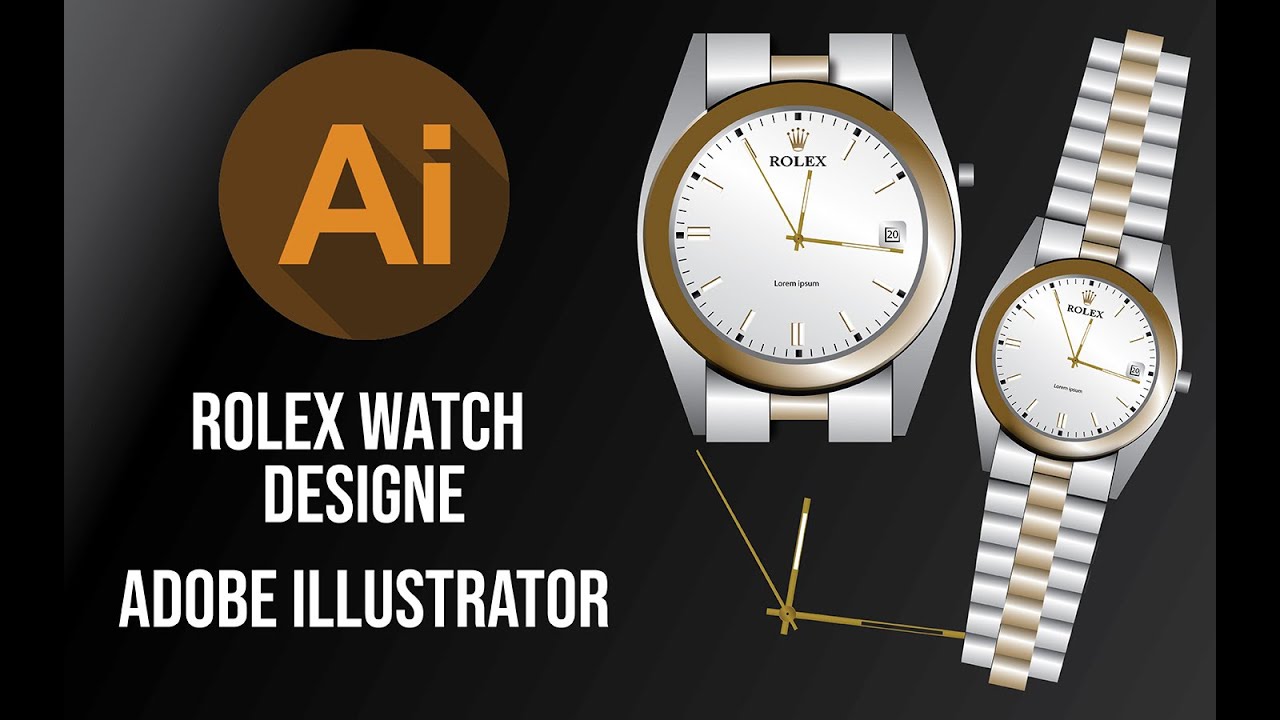 Designing a Realistic Rolex | Wrist Watch } in | Adobe Illustrator 🕰️ |tutorial|
