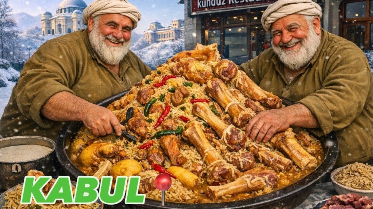 Afghanistan Famous Kabuli Pulao Recipe | Cheap Street Foods In Kabul 🇦🇫