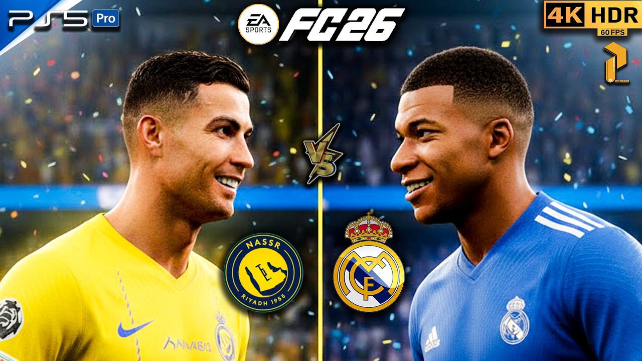 Ronaldo vs Mbappé! Al Nassr vs Real Madrid | FC 26 PS5 4K HDR #ronaldo #fc26 #ps5 #4k #mbappe #fyp