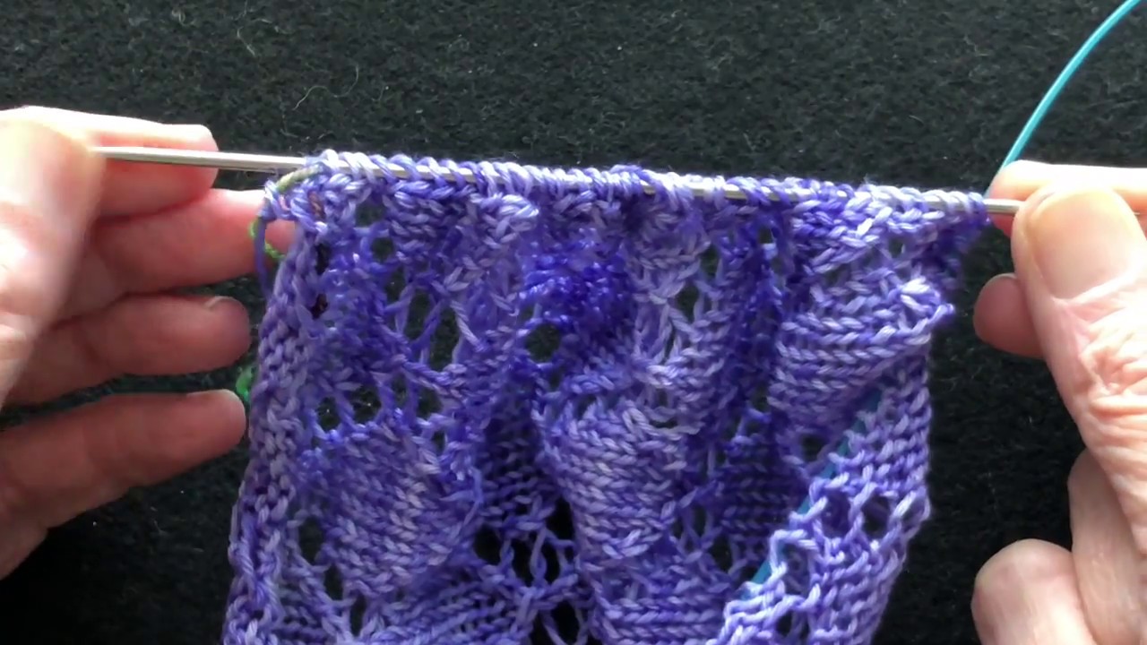 Picking Up Stitches Along A Central Lace Panel