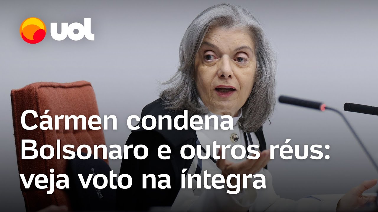 Cármen Lúcia condena Bolsonaro e 7 réus por tentativa de golpe e mais crimes; veja voto na íntegra