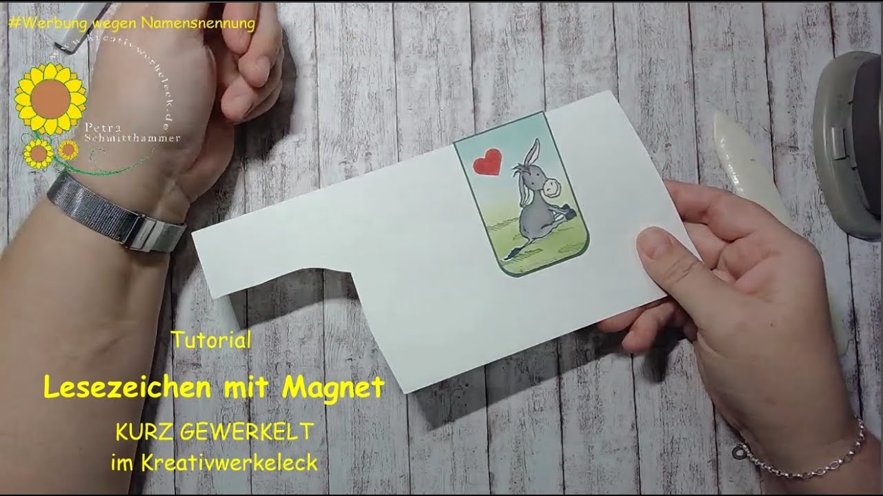 Tutorial - Lesezeichen mit Magnet - KURZ GEWERKELT