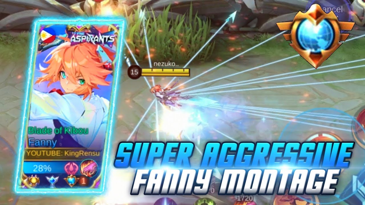 SUPER  AGGRESSIVE FANNY  MONTAGE!⚡| FANNY - BLADE OF KIBOU ASPIRANTS SKIN MONTAGE!🔥| MLBB