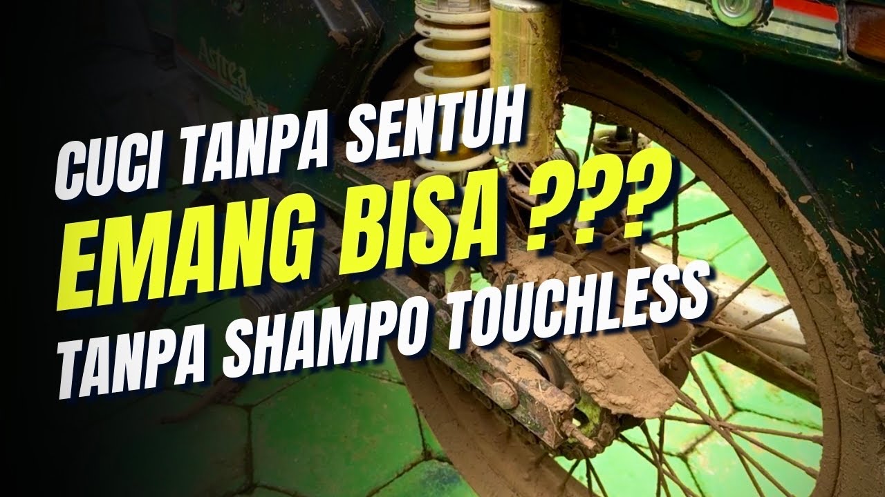 Cuci Motor penuh lumpur TANPA SENTUH | tes cuci tanpa shampo..!!!!!