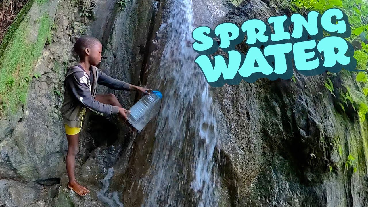 Fresh Mountain Spring Water from the Waterfall! 💦🇯🇲⛰