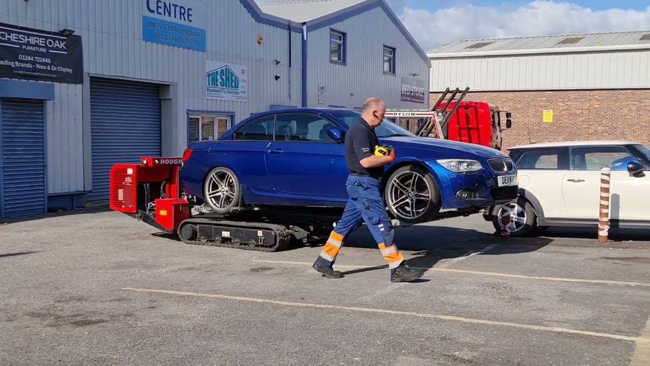 Easytrack system. Hough Green garage CAR scoop in action. Wow! Never knew they existed! Car recovery