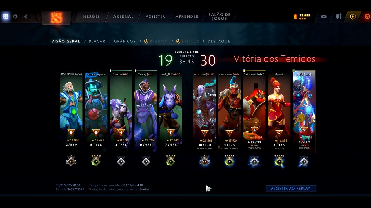Competitiva : Dota2 Marte & Disruptor low bracket 4k