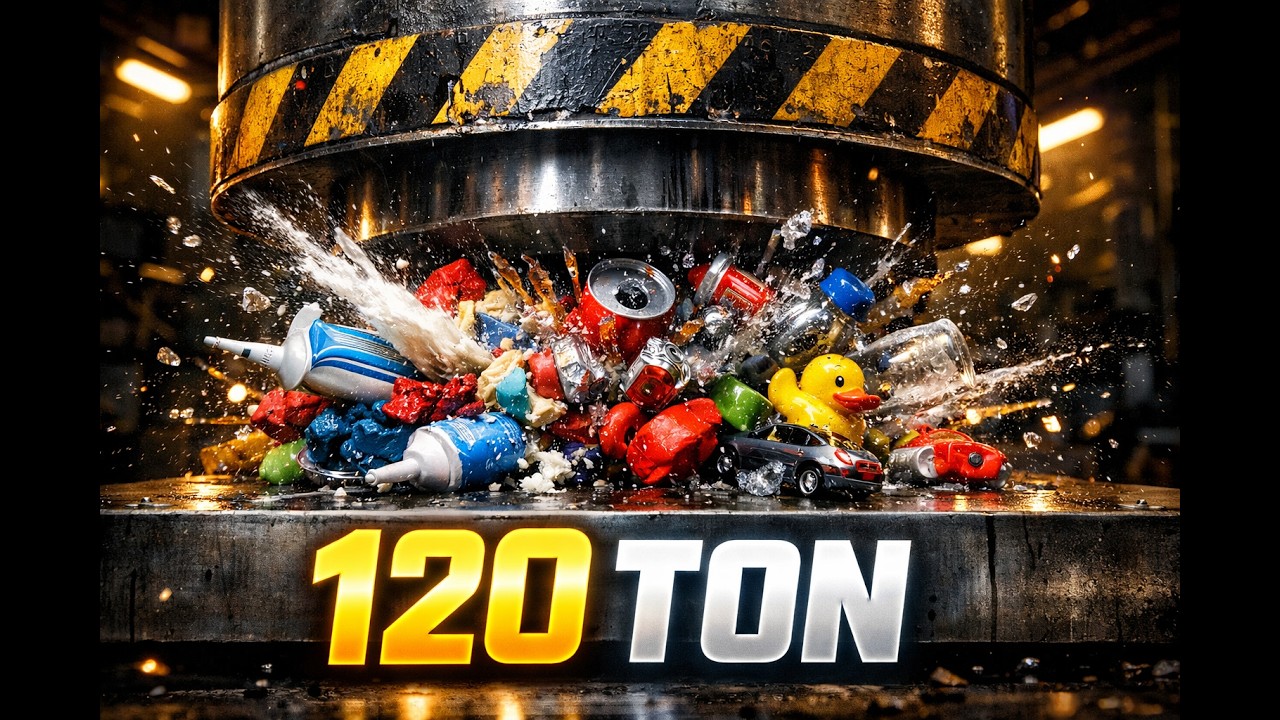 Hydraulic Press vs Everyday Objects (120 Tons!) | What Happens at 120 Tons? Hydraulic Press Test