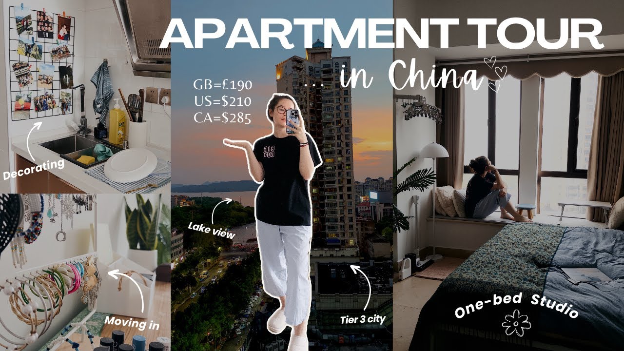 FIRST ($210) APARTMENT in CHINA | tour + light decor