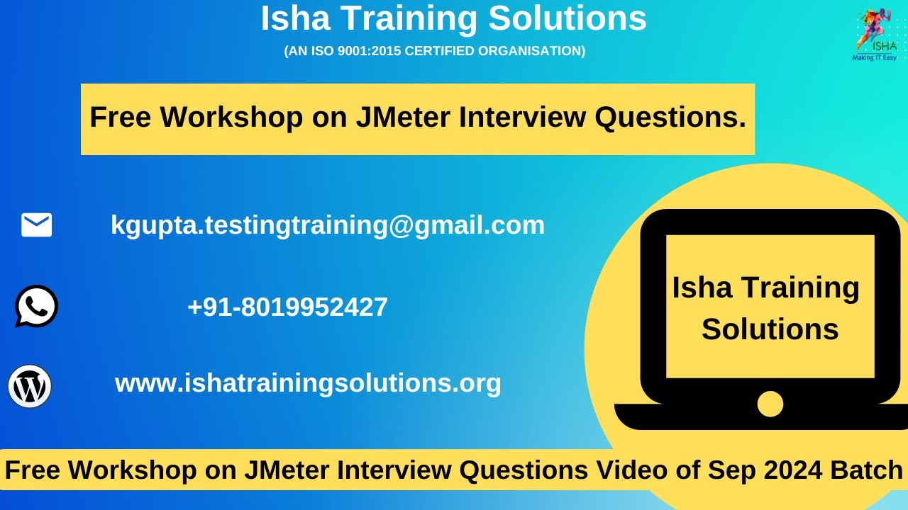 Free Workshop on JMeter Interview Questions.