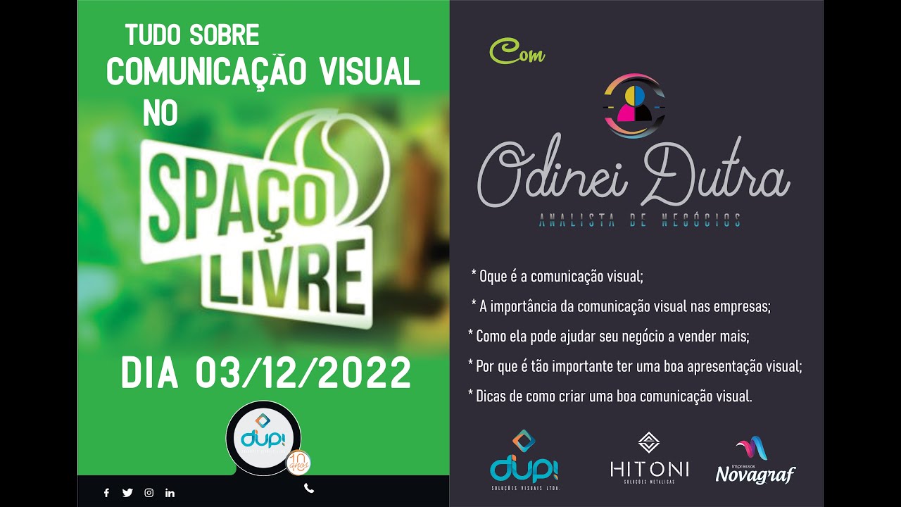 O que é Comunicação Visual com Odinei Dutra no Spaço Livre