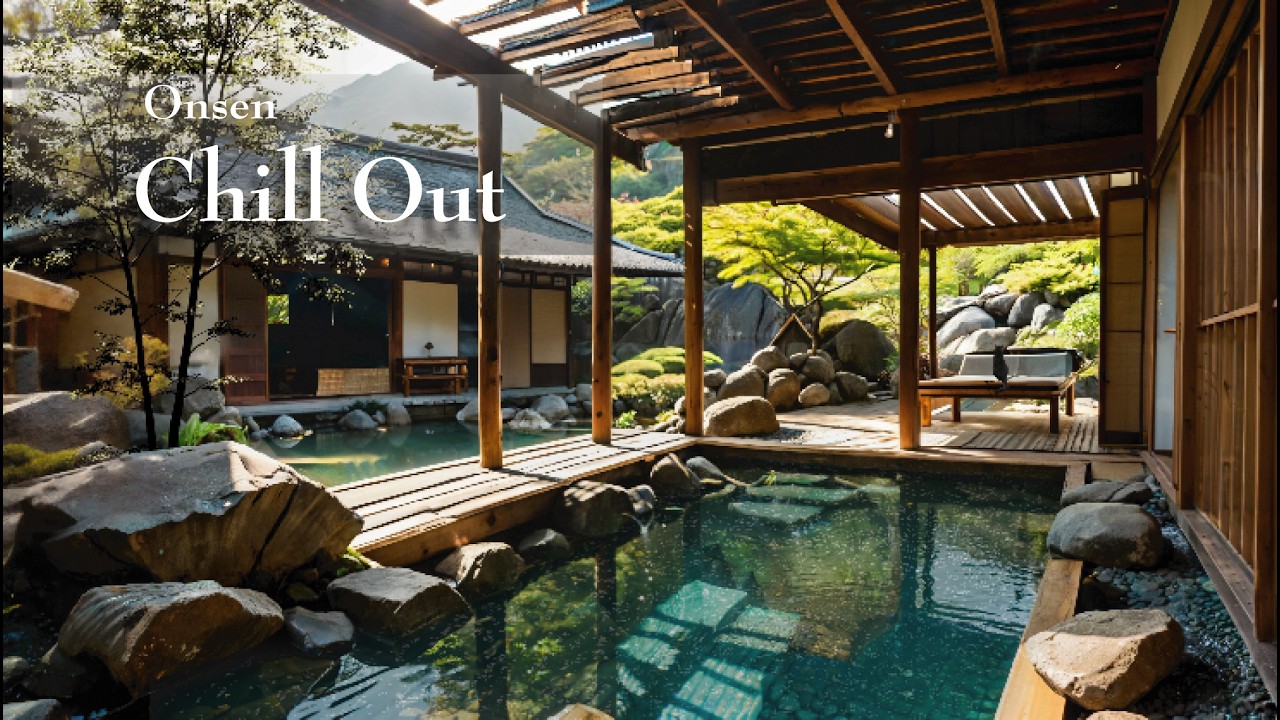 spending a day at an authentic Japanese onsen in the forest (4K)