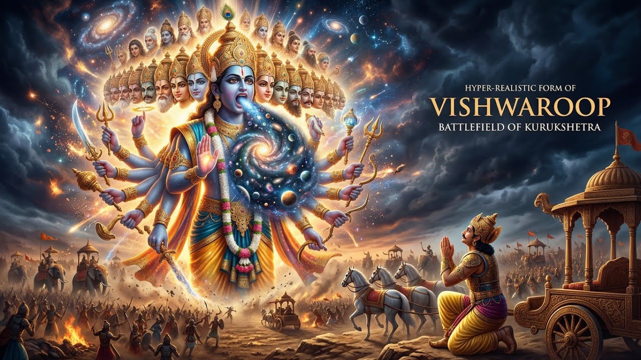 कृष्ण का विश्वरूप (vishwaroop) #thesanathanhindu #meteller #shyaam #radha 