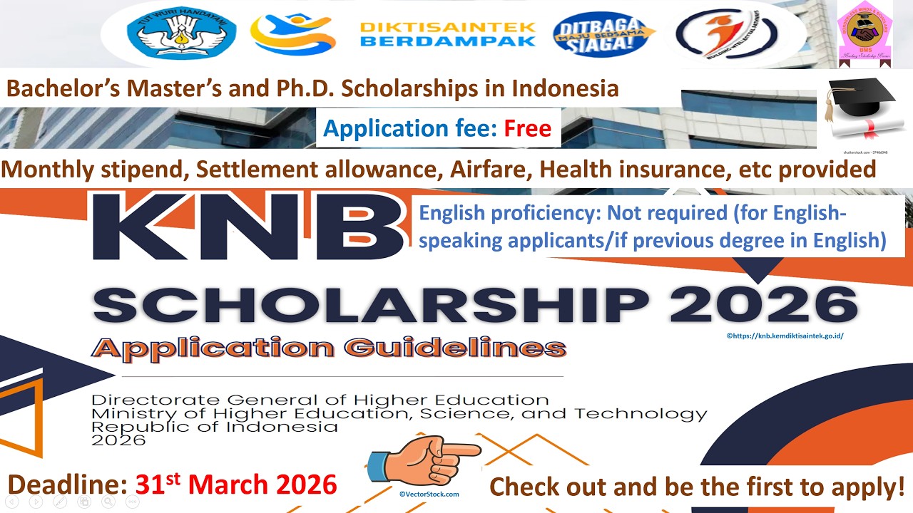 KNB Bachelor, Master's and Ph D scholarships, Indonesia