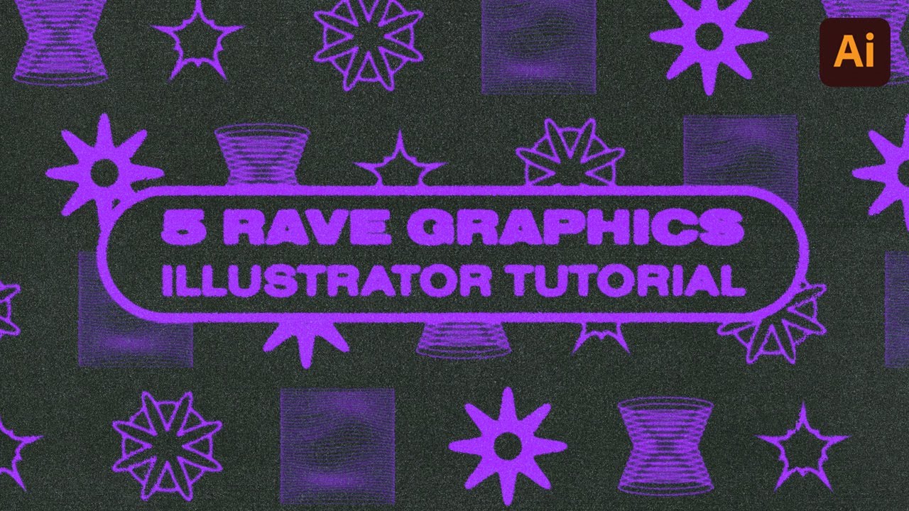 How to make 5 MORE Rave Graphics in Adobe Illustrator [Part 3]