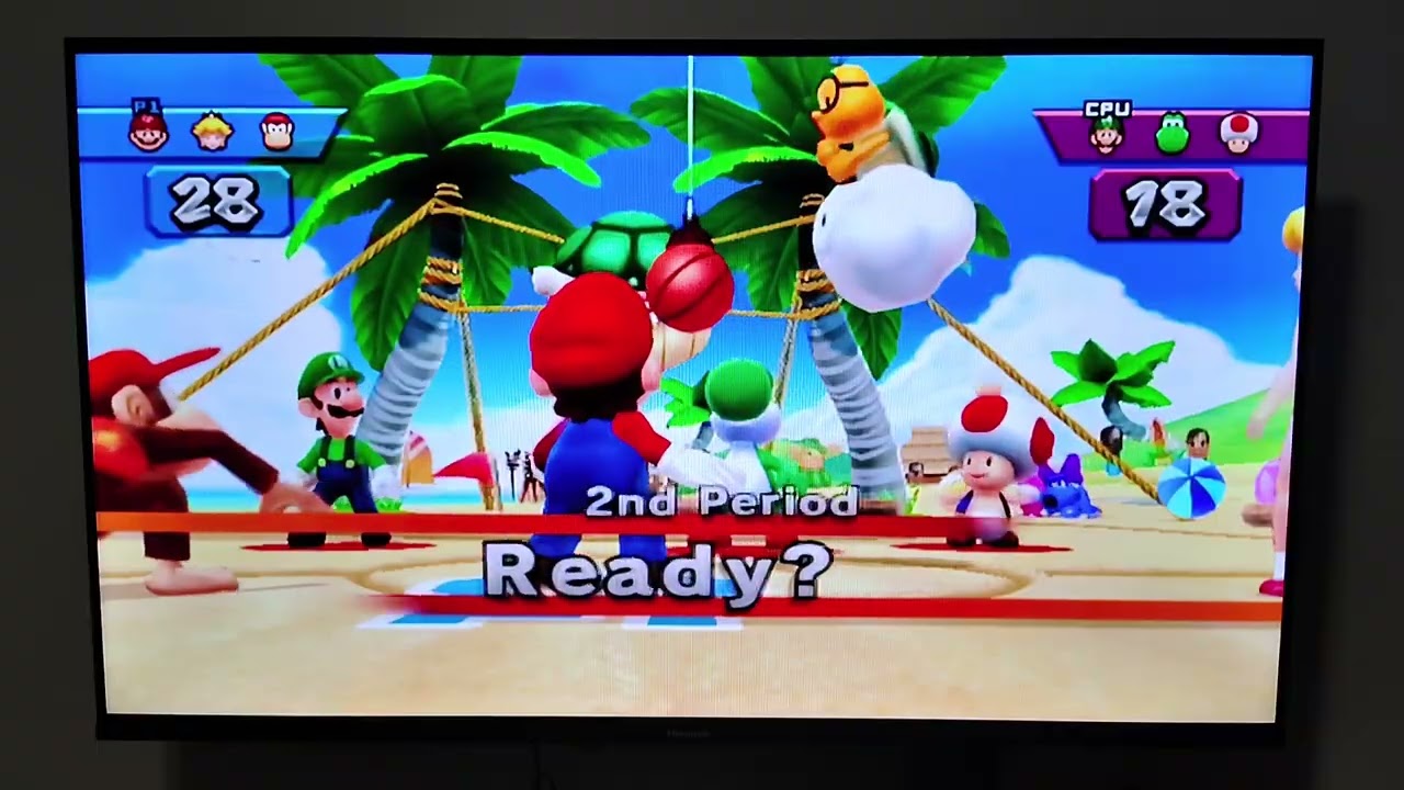 Gaming episode: Mario sports mix Exhibition for basketball by mushroom 2 