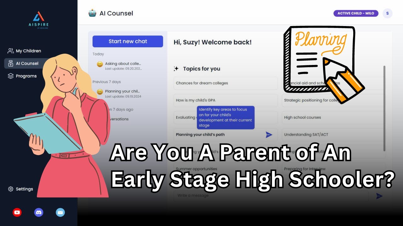 Plan Your Child's Path with AispireMe AI College Counsel