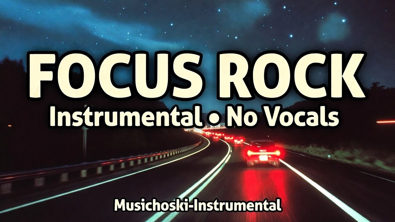 Night Flight Focus – Instrumental Rock for Concentration ✈️🎸