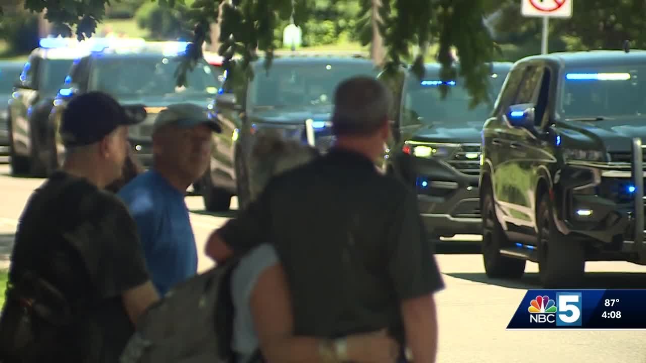 Police procession held for Shelburne Police Chief who died following cancer battle
