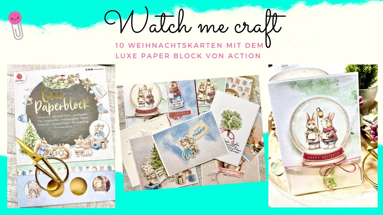 ☀️💞 10 Weihnachtskarten I Luxe Paper Block von ACTION I Watch me craft I DIY I Annilis Welt ☀️💞