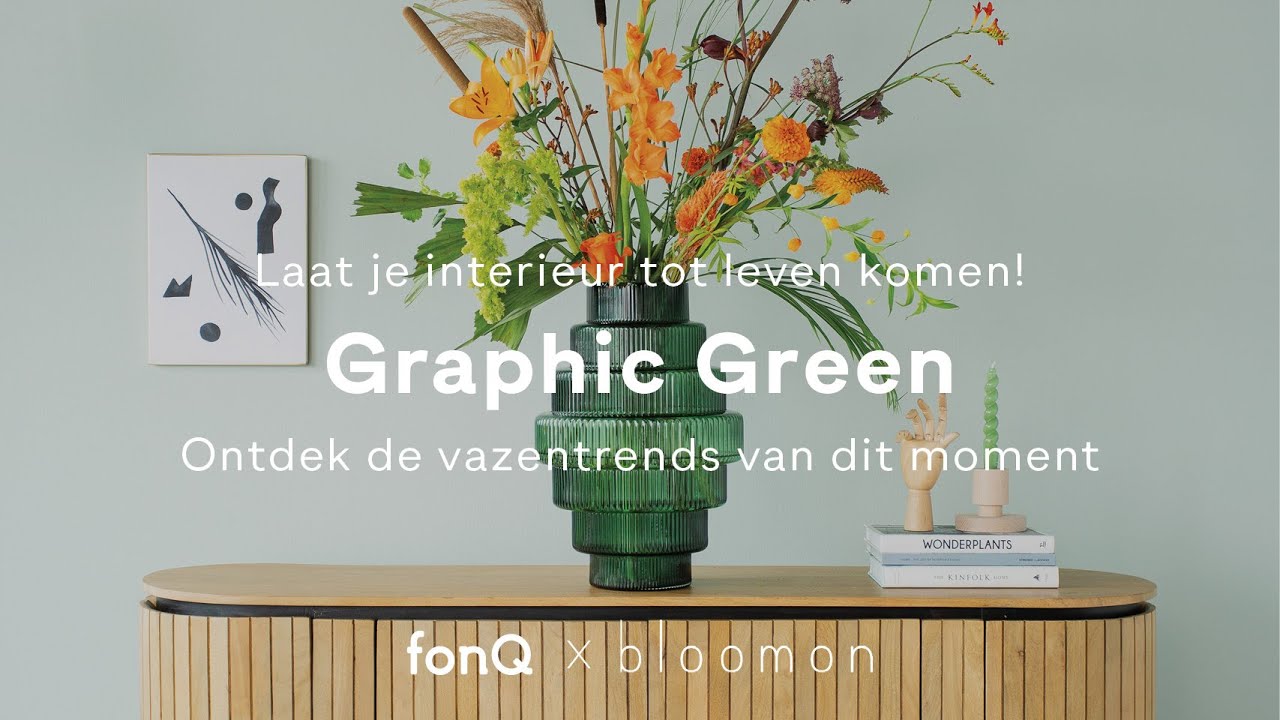 Graphic Green: groene vazen | fonQ x bloomon | fonQ