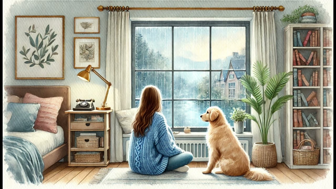 A Rainy Day ☔ -  Lo-fi Hip Hop & Rain Sounds #chilllounge #rainyday