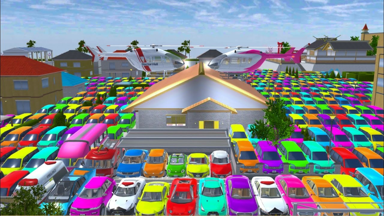 ALL CAR COLLECTION AT GIRLS HOME 🏡😱🤯✅.   ll SAKURASCHOOLSIMULATOR ll 😱🤯🚛🚔✅✅