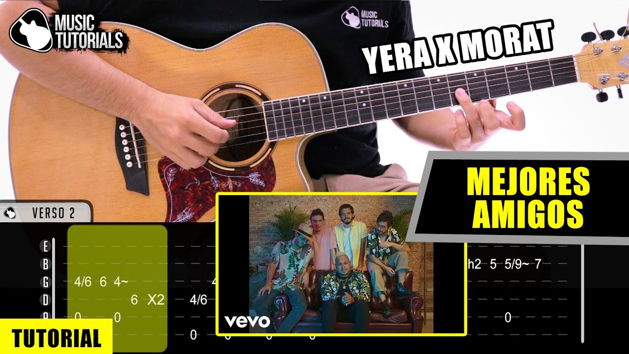 🤷‍♂️Cómo tocar MEJORES AMIGOS de Yera, Morat en Guitarra (Tutorial + PDF GRATIS)