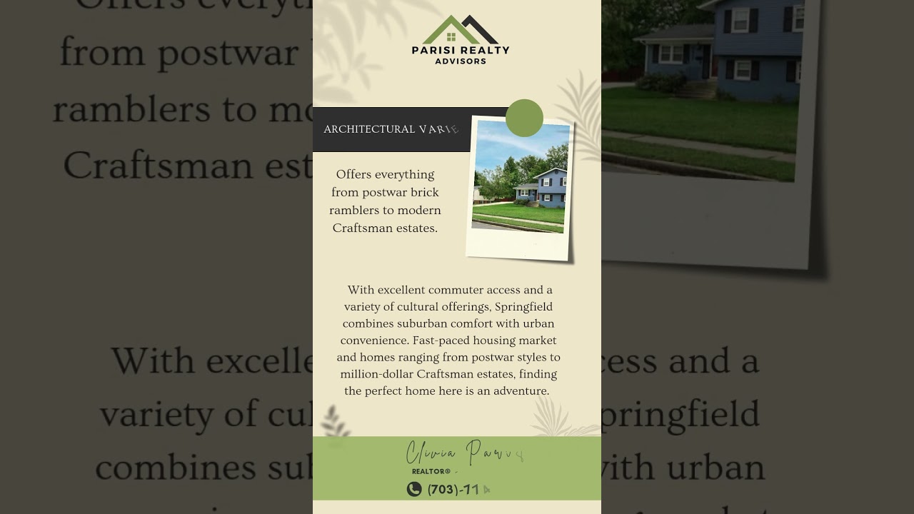 Springfield, VA: where suburban charm meets city convenience!