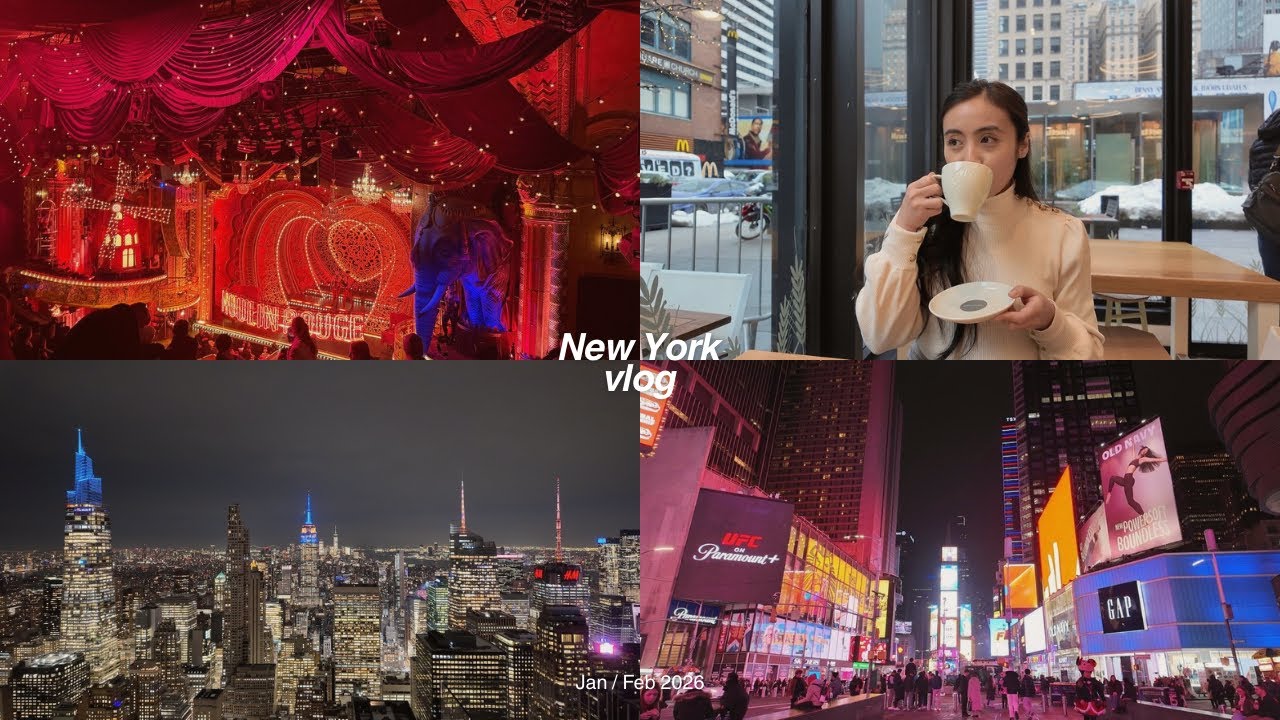 Broadway, Cafe near Times Square & Sunset at Top of the Rock | NYC Vlog