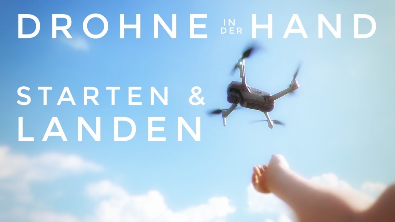 Drohne in der Hand starten und landen