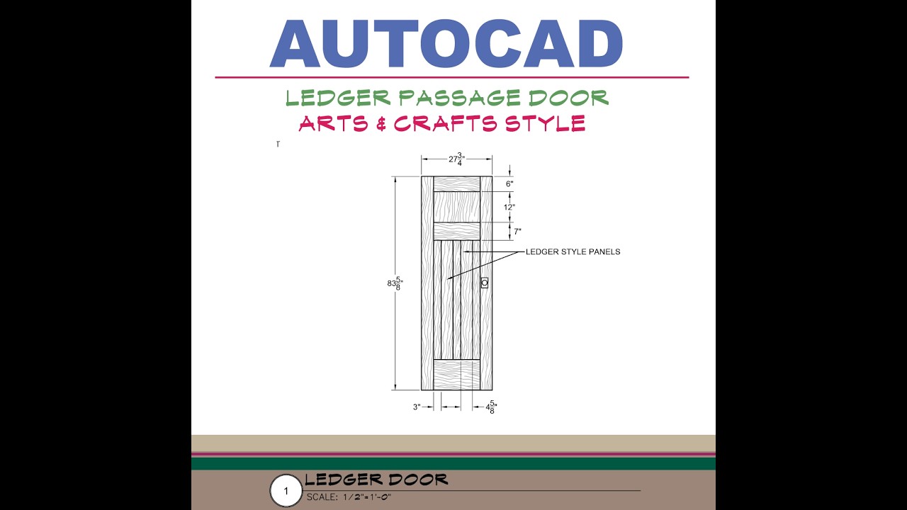 Двери с балочной опорой для бунгало в AutoCAD