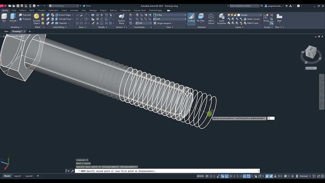 Tornillo 3D M10