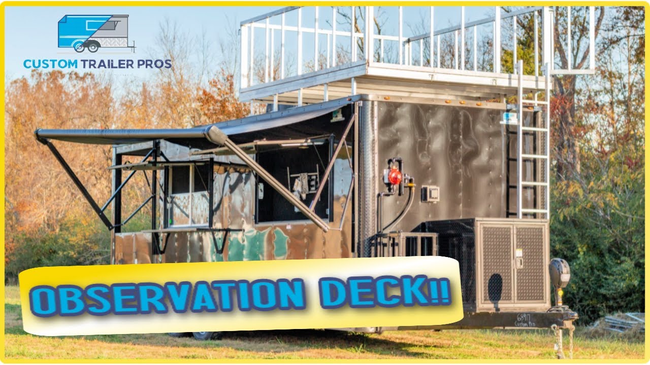 8 5x24 Black Out BBQ Trailer with Observation Deck