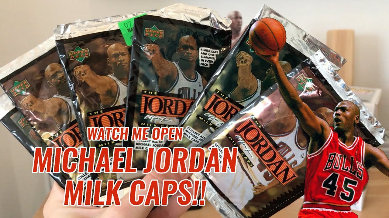 Opening Packs of Michael Jordan Milk Caps / Pogs - Upper Deck 1995