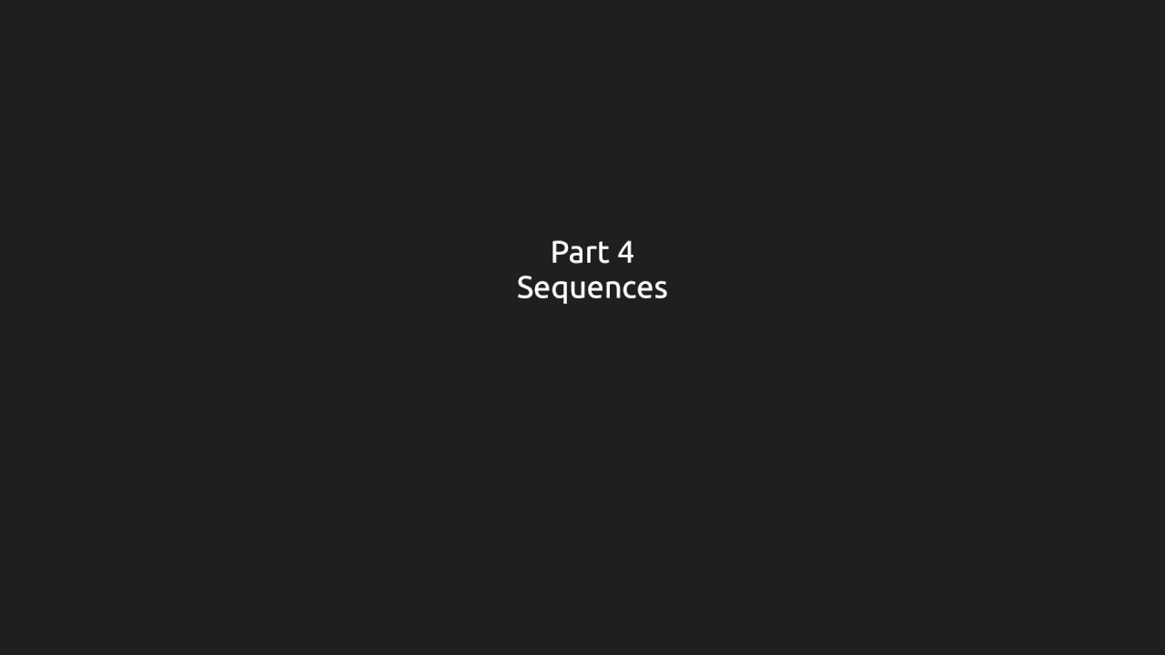 Learn Python, Sequences.