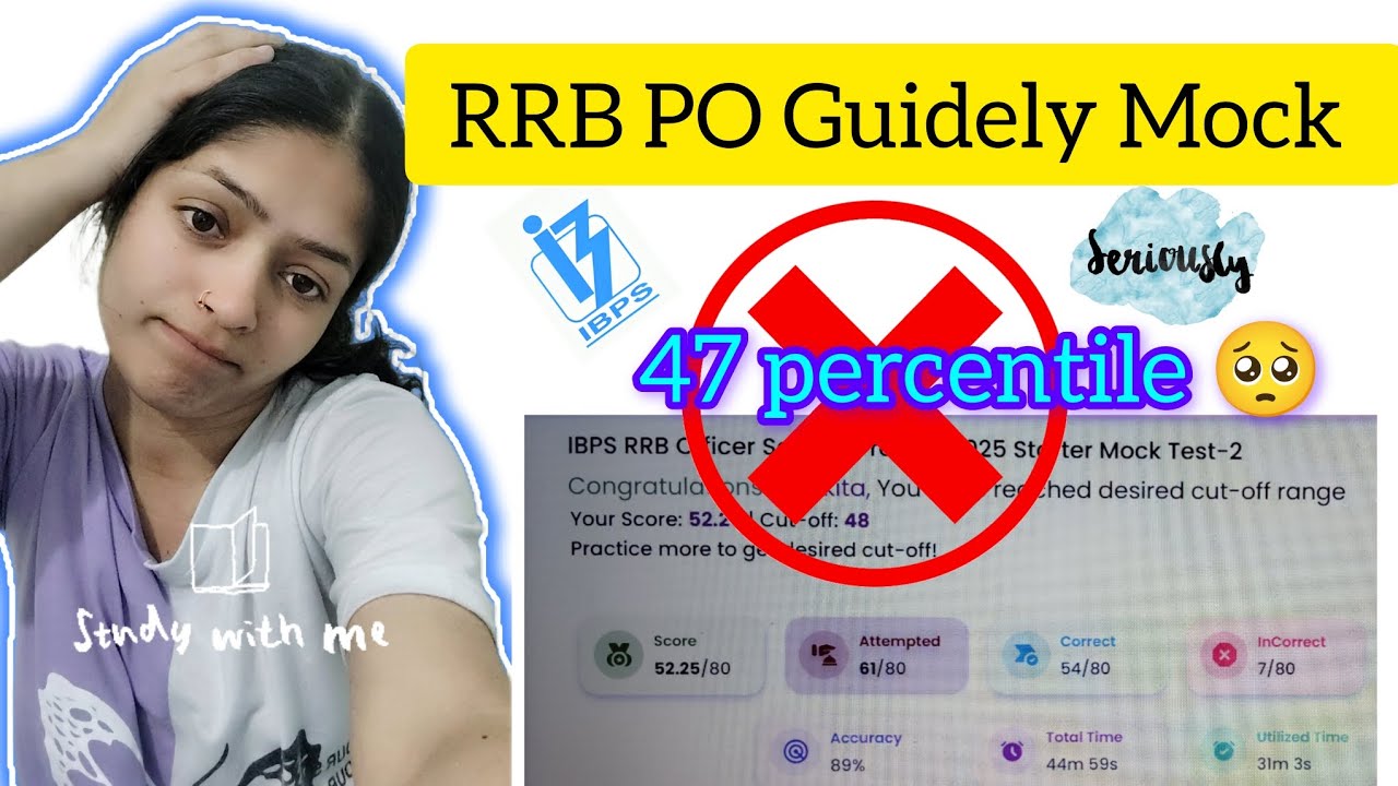 RRB PO Starter Mock-2 🤕(Worst percentile ever🤐) #youtube #banking #ibps #rrb 