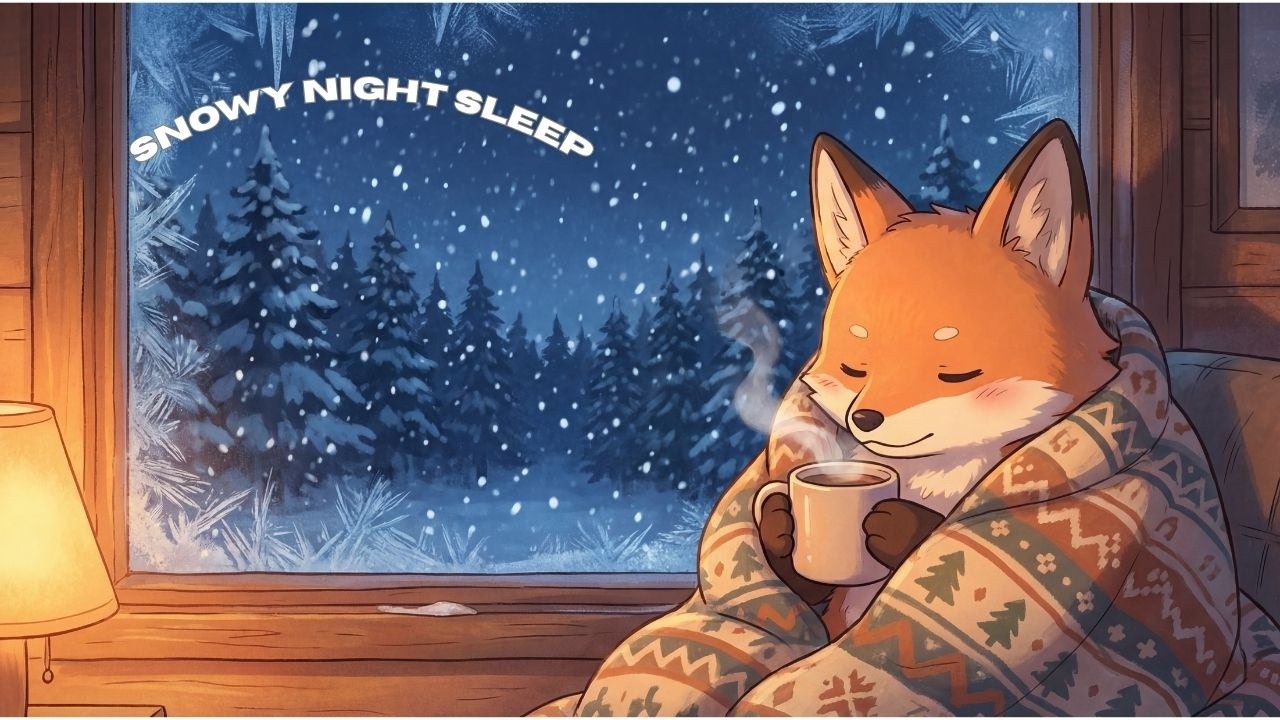 Cozy Winter Cabin ❄️ Blizzard Sounds & Soft Piano for Sleep