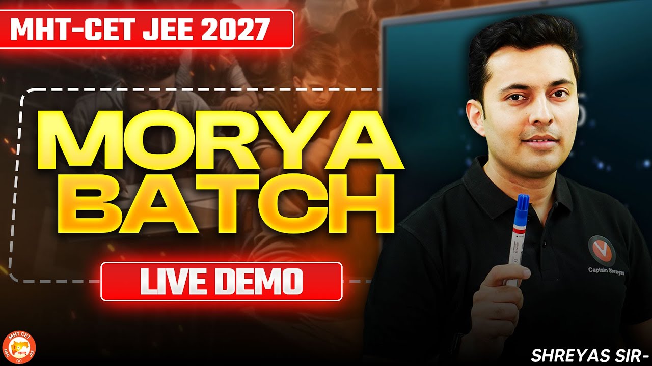 Morya Batch 🔴 LIVE Demo | HSC Board + MHTCET + JEE 2027 Best online batch📗 Vedantu Maharashtra