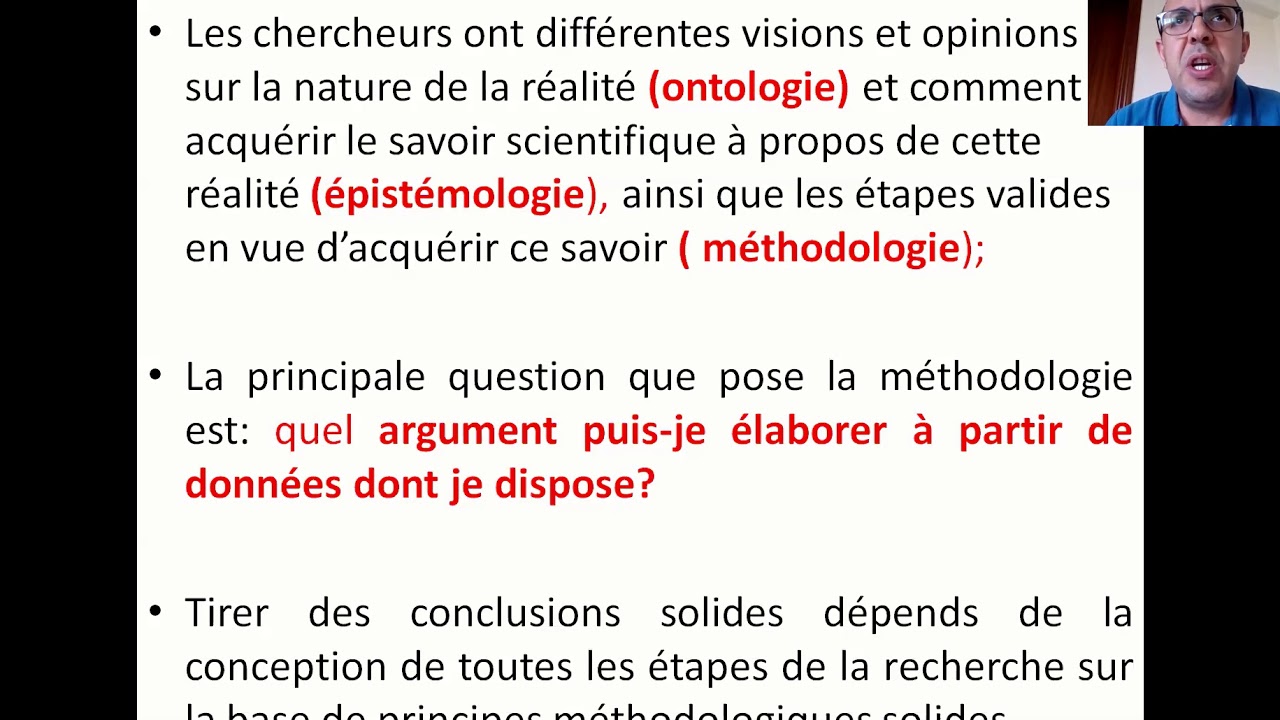 Séminaire méthodologie de recherche en SHS - « Méthodologie et méthodes » 1/3