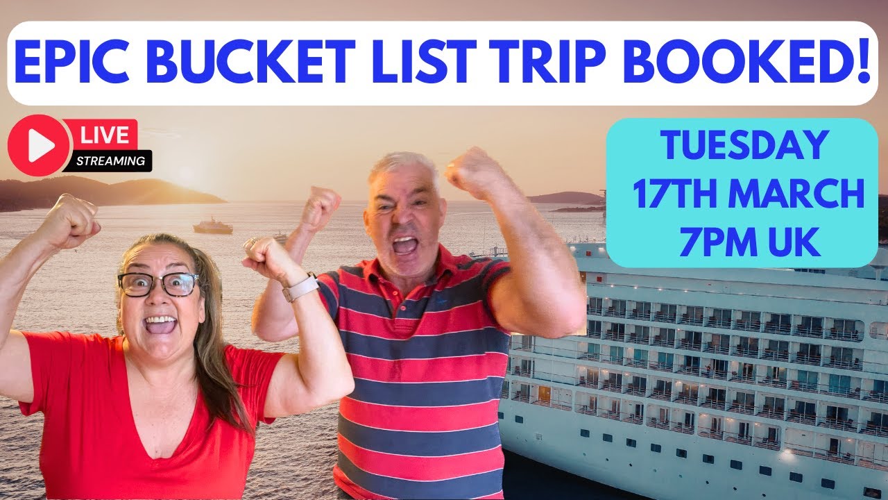 BIG NEWS! We have booked our next Bucket List Trip, join us LIVE Tuesday 7pm!