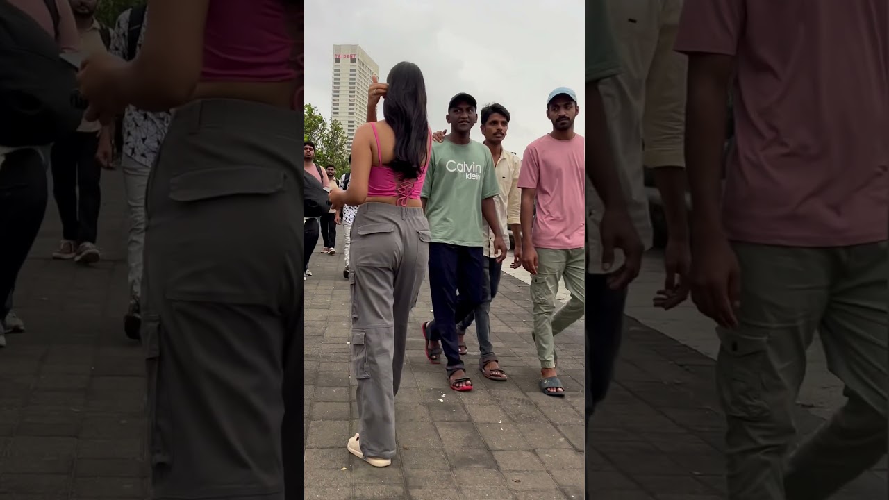 Public reaction to 5&rsquo;11 girl height 😨 #shorts #trending #viralshorts #reactionvideo #reactions