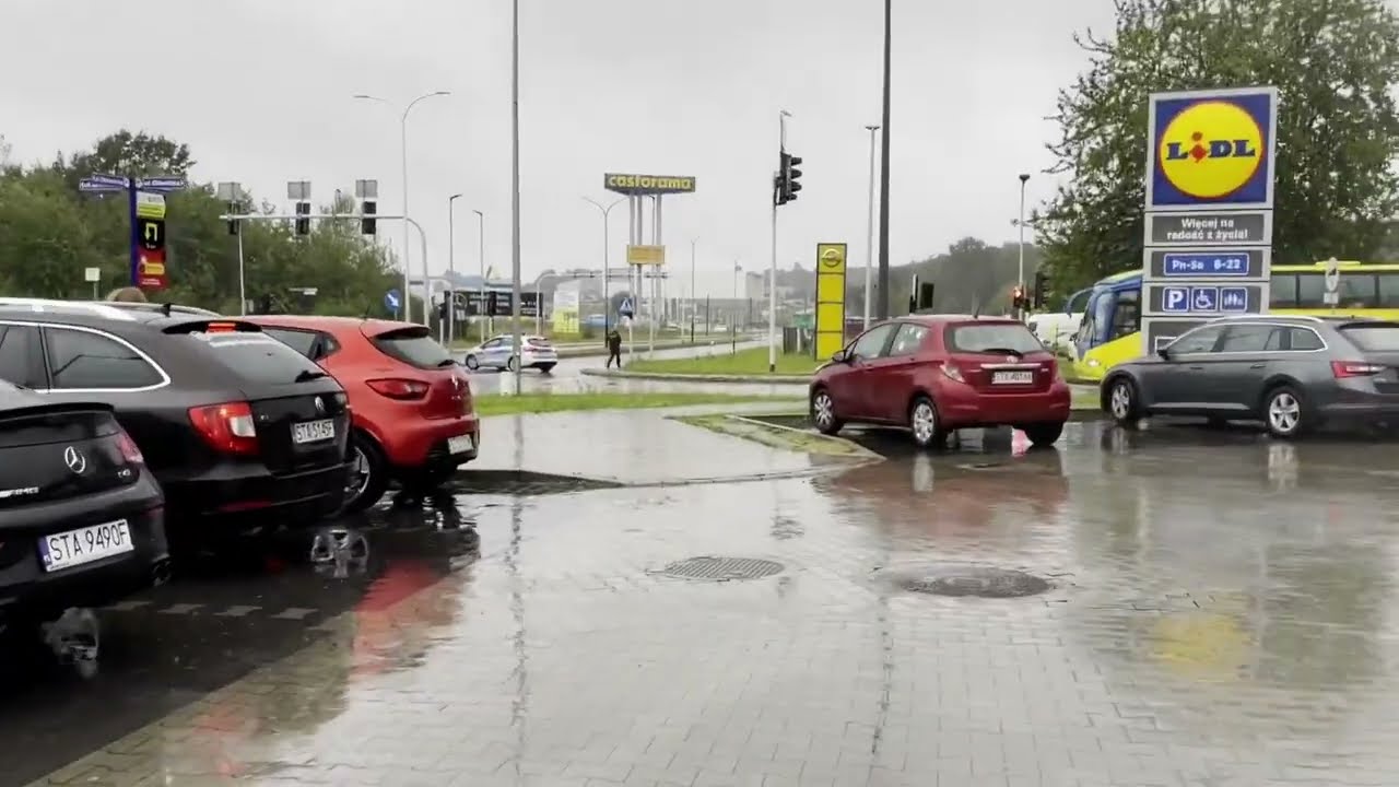 Zalania w Tarnowskich Górach po opadach deszczu (14.09.2024)