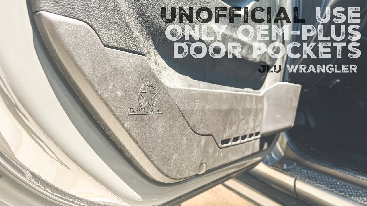 Unofficial Use Only OEM-Plus Door Pockets Jeep JLU Installation