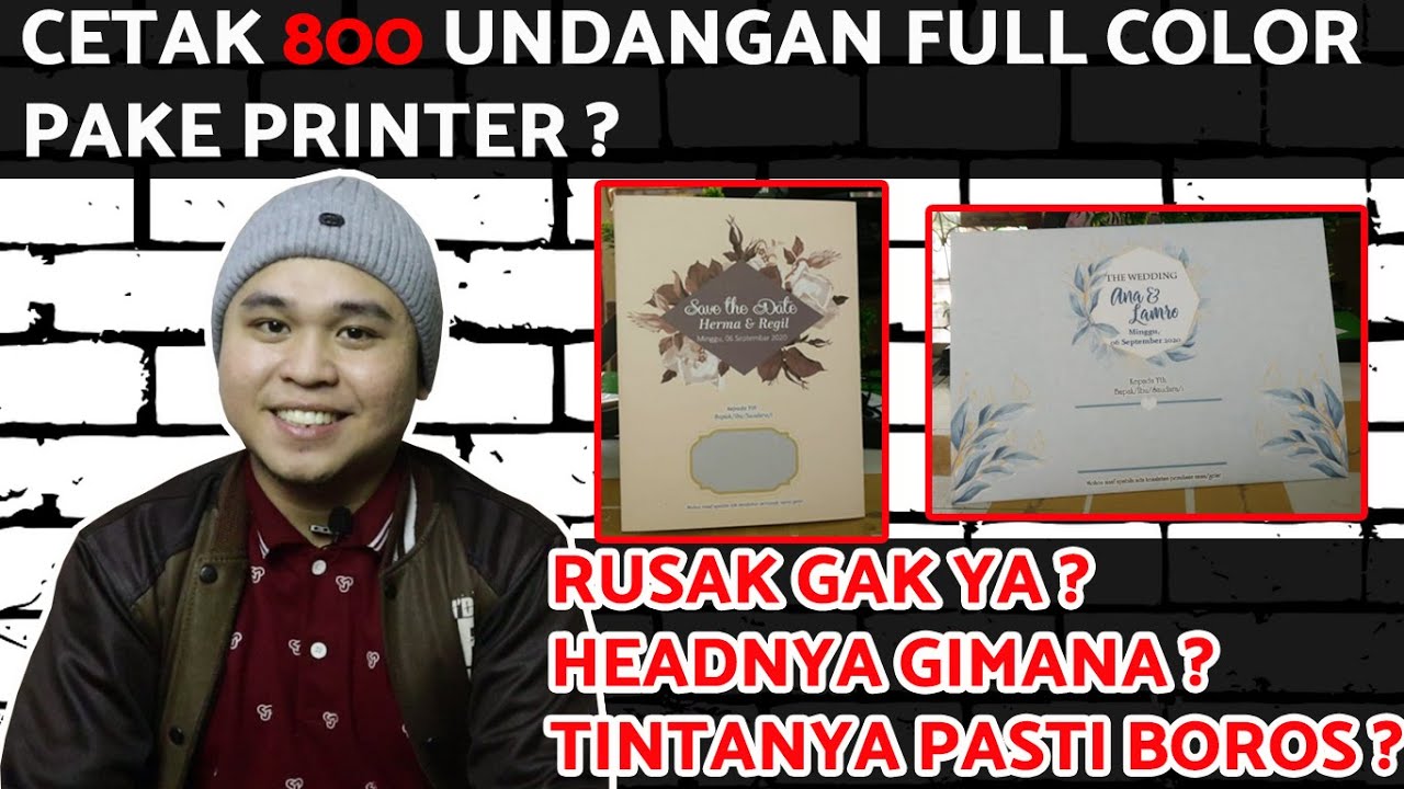 CETAK 800 Undangan Pernikahan dengan Printer Epson L1110 & L3110