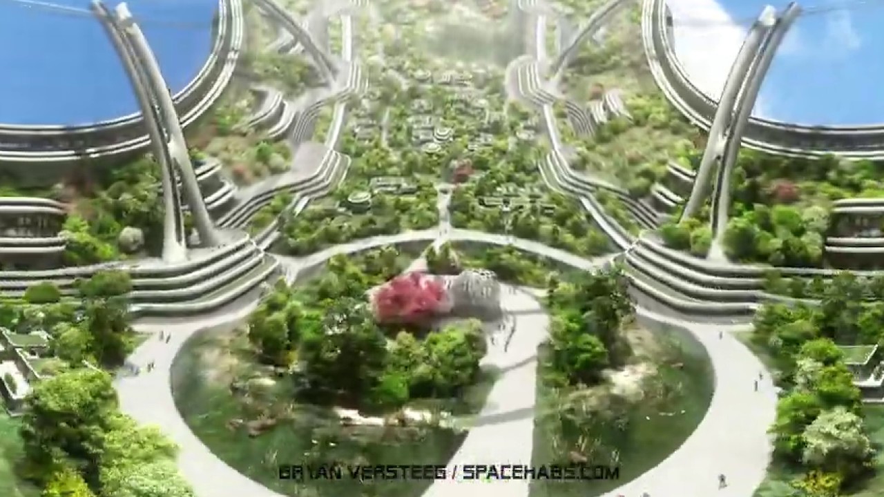 360 video from within a 250m radius Space Structure 2K VR Version