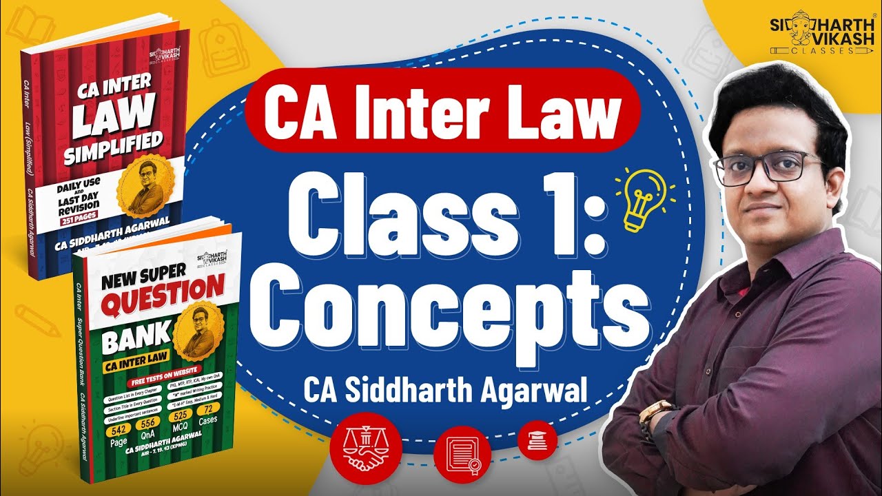 CA Inter Law | New Live Class | Jan 2027 | CA Siddharth Agarwal