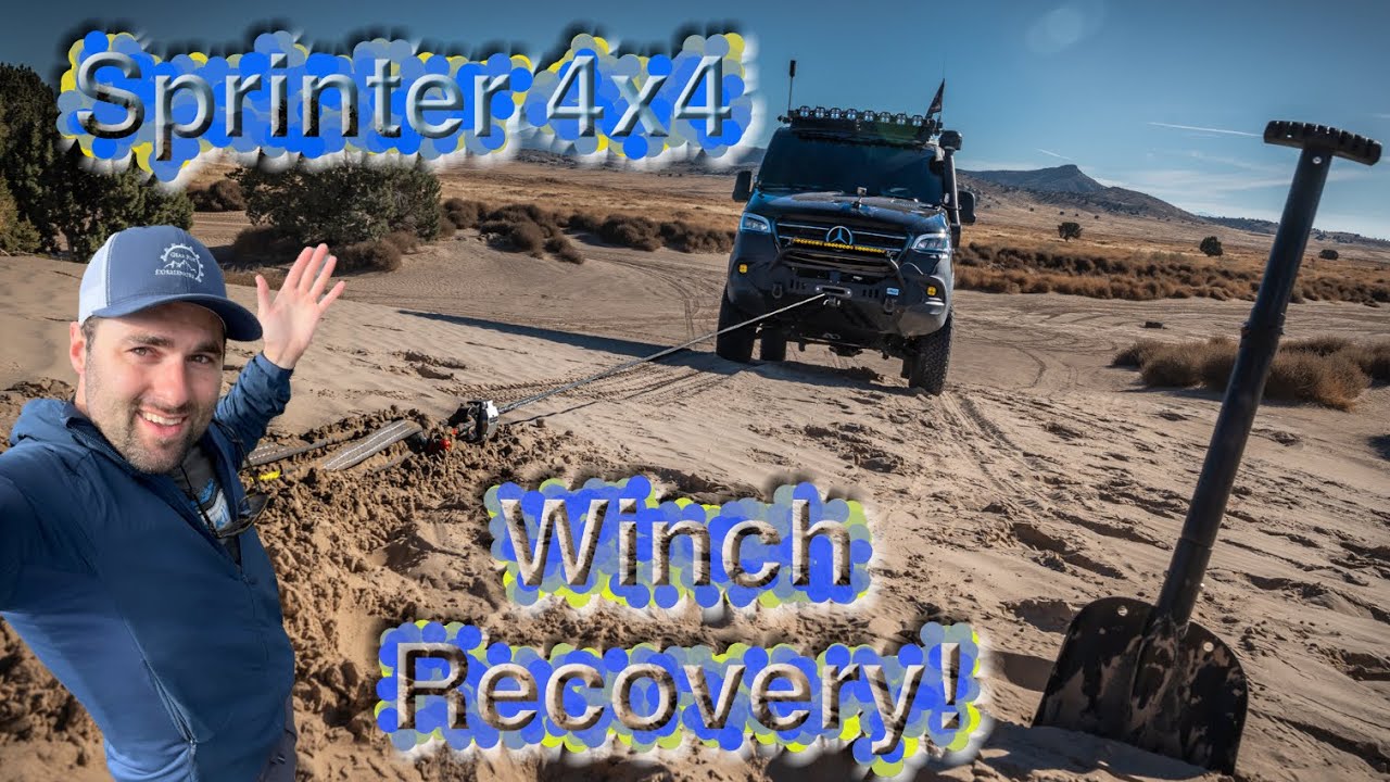 Эвакуация лебедки Sprinter 4x4 в песчаных дюнах!