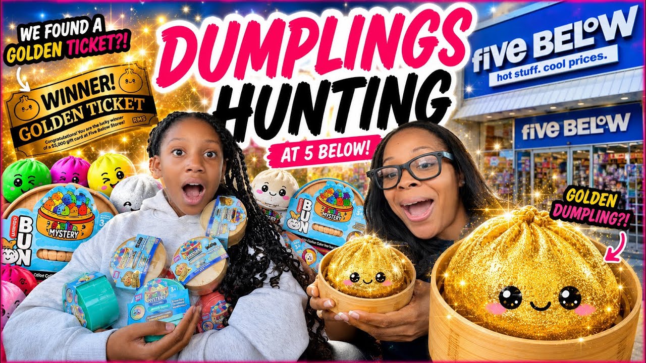 CAMPING OUT At Five Below For The $1,000 GOLDEN DUMPLING?! 👀😱