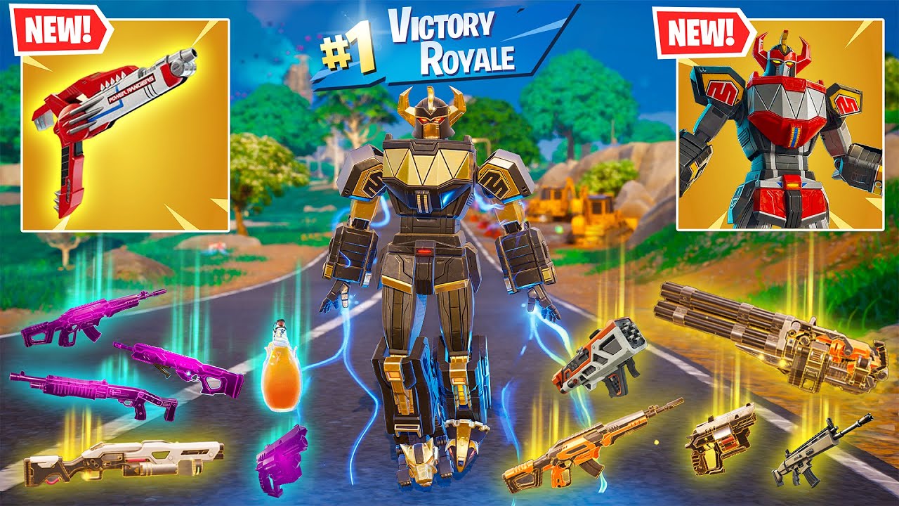 DINO MEGAZORD vs 4 NEW MEDALLIONS & MYTHIC’S CHALLENGE (NEW! Fortnite Chapter 6 Season 4)